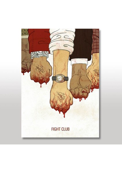 Tablomega Ahşap Tablo Fight Club 25x35 Cm