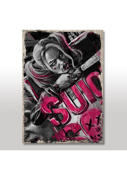 Ahşap Tablo Harley Quinn Suiced Squad 35x50 Cm
