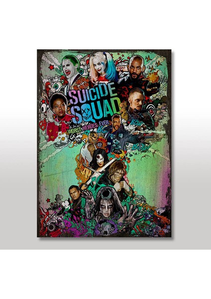 Ahşap Tablo Suicide Squad 25x35 Cm