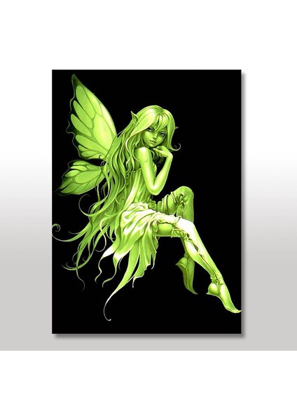 Ahşap Tablo Peri Kızı Tinker bell 35x50 Cm