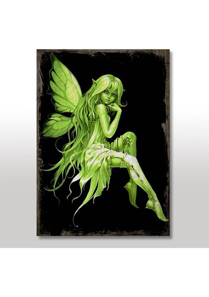 Ahşap Tablo Peri Kızı Tinker bell 35x50 Cm