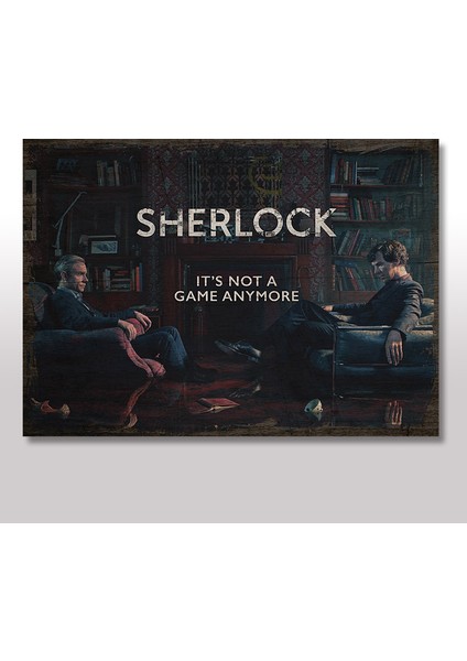 Ahşap Tablo Sherlock Holmes Afişi 25x35 Cm