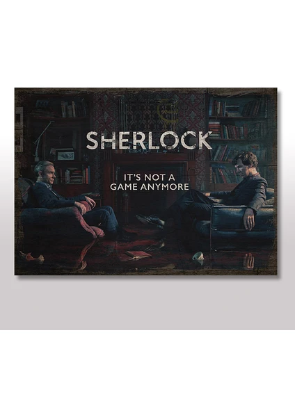 Ahşap Tablo Sherlock Holmes Afişi 25x35 Cm