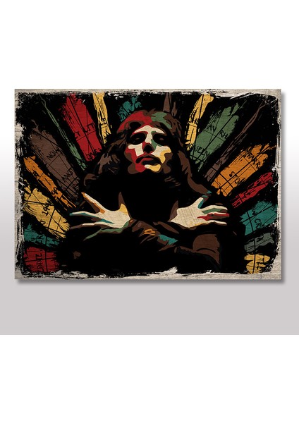 Ahşap Tablo Freddie Mercury Queen Resmi 25x35 Cm