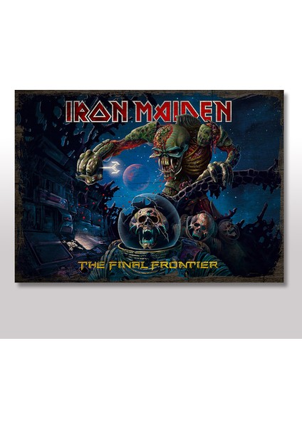 Ahşap Tablo İron Maiden Poster 25x35 Cm