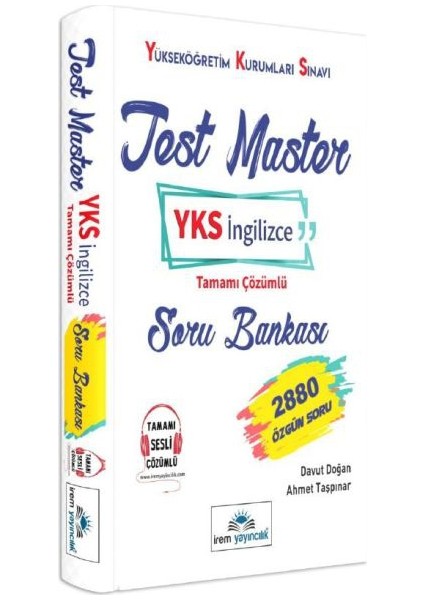 Test Master Yks İngilizce Tamamı Çözümlü Soru Bankası