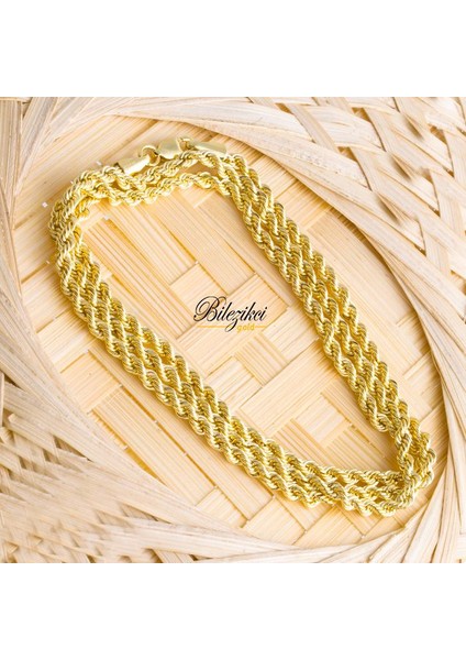 İnce 14 Ayar Burmalı Halat Altın Zincir fırsatları