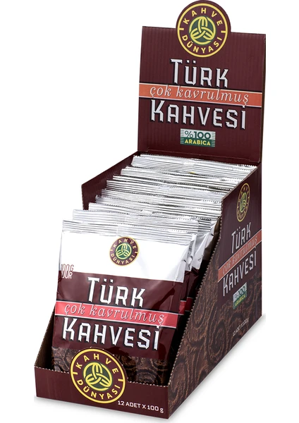 Kahve Dünyası 12li Eko Paket Çok Kavrulmuş Türk Kahvesi 100gr