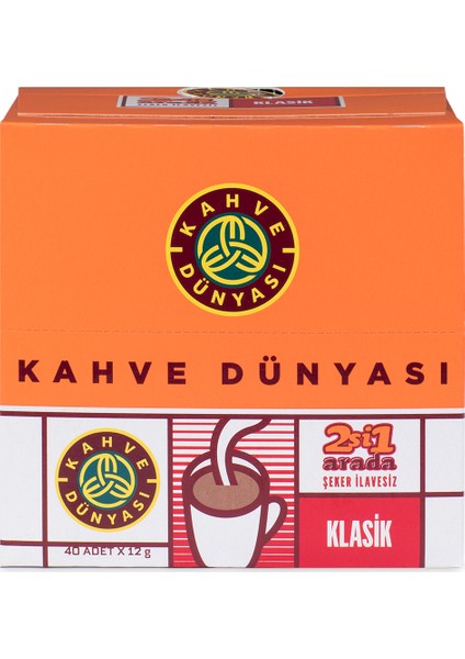 Kahve Dünyası 40'lı 2'si 1 Arada Klasik Hazır Kahve