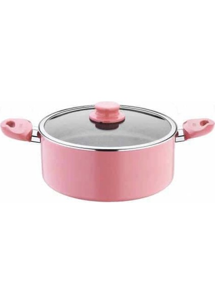 Dynamic Stone Derin Tencere 24 cm Pembe