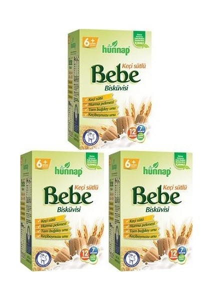 Keçi Sütlü Bebe Bisküvisi 400 gr - 3'lü