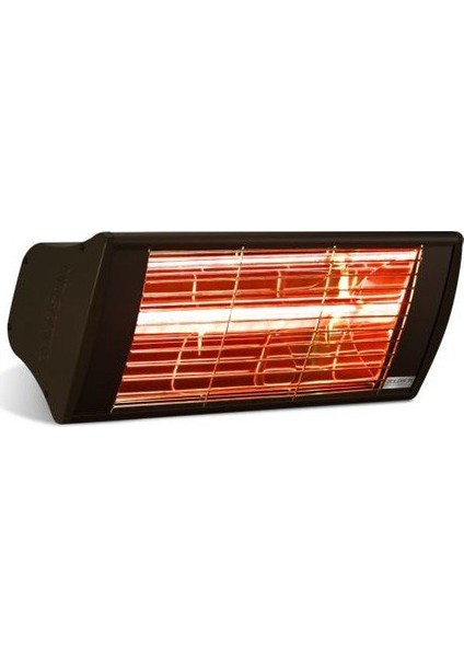 GSS20 Supra 2.000 W Kumandasız IP55 Suya Dayanıklı Cafe Tipi Elektrikli Isıtıcı (Siyah)