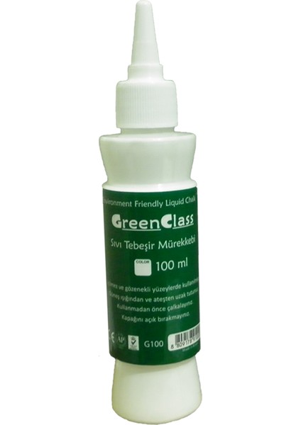 Green Class Beyaz Sıvı Tebeşir Mürekkebi 100 Ml