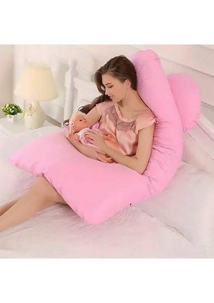 5 Bölge Destekli Hamile/Emzirme Yastığı - Pembe
