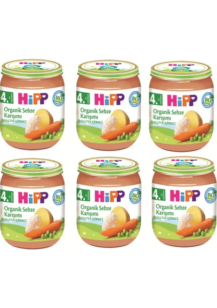 HiPP Organik Sebze Karişimi Kavanoz 125 gr. 6 Adet