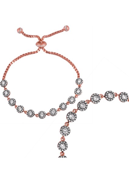 Gümüş Elmas Montürlü Asansör Bileklik