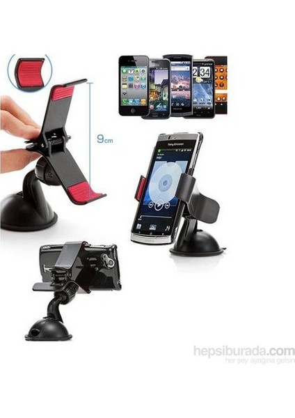 Araç İçi Telefon / Navigasyon Tutucu - 360 Derece Dönebilir Güçlü Kilit Vantuzlu fiyatları