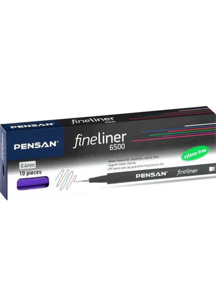 6500 Xylene Free Fineliner Siyah