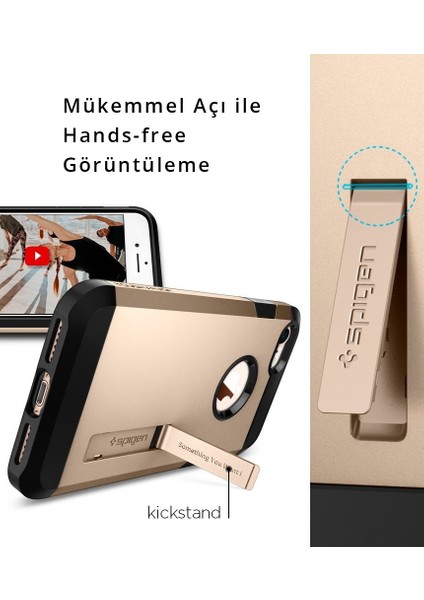 Apple iPhone 8 - iPhone 7 Kılıf Tough Armor 2 Champagne Gold - 054CS22218 fırsatları