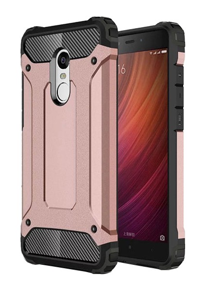 Xiaomi Redmi Note 4X Rugged Armor Kılıf Rose Gold