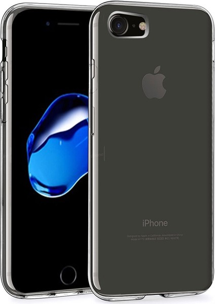 Apple iPhone 8 Transparent Soft Kılıf Beyaz