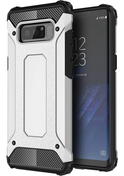 Samsung Note 8 Rugged Armor Kılıf Gümüş