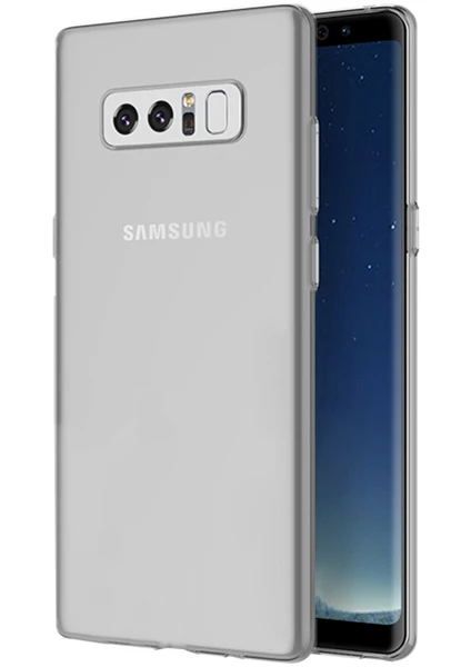 Samsung Galaxy Note 8 Transparent Soft Kılıf Beyaz