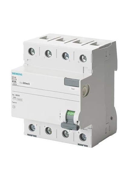 Sıemens Kaçak Akım Koruma 3X100A 300Ma Sigorta (Yangın Koruma) 5Sm3648 0