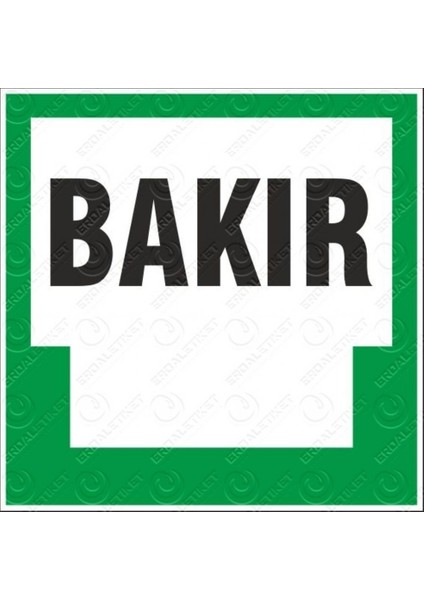 Bakır - İş Güvenliği Levhası