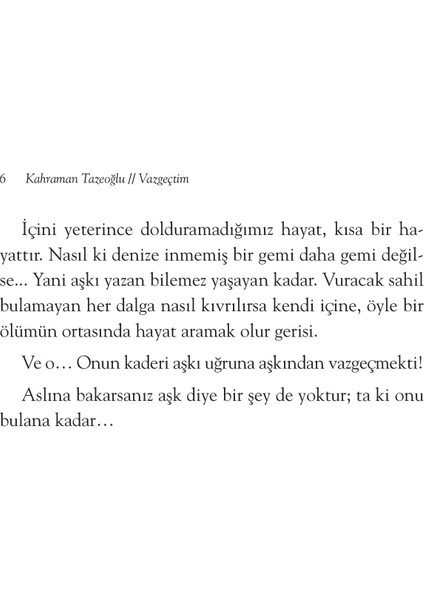 Vazgeçtim - Kahraman Tazeoğlu