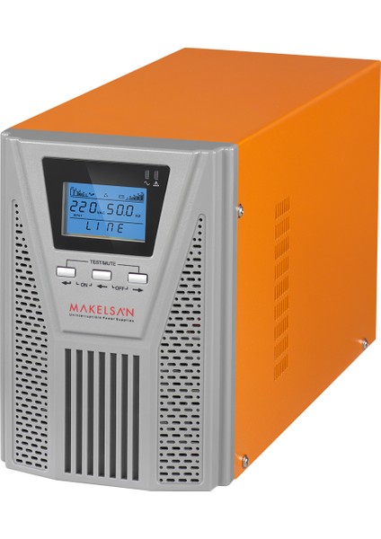 MAKELSAN P.PACK PLUS ONLINE(900W) 1KVA 4/8 Dak.(2x12v 7AH Akü)UPS