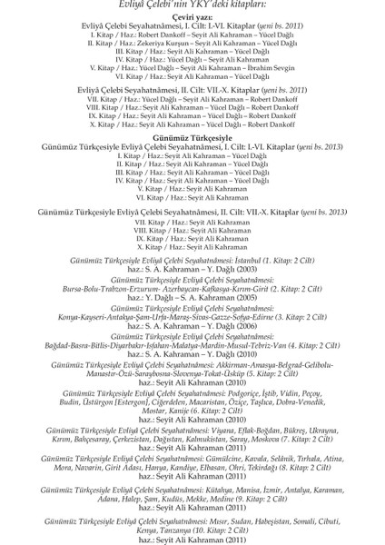 Günümüz Türkçesiyle Evliya Çelebi Seyahatnamesi () - Evliya Çelebi modelleri