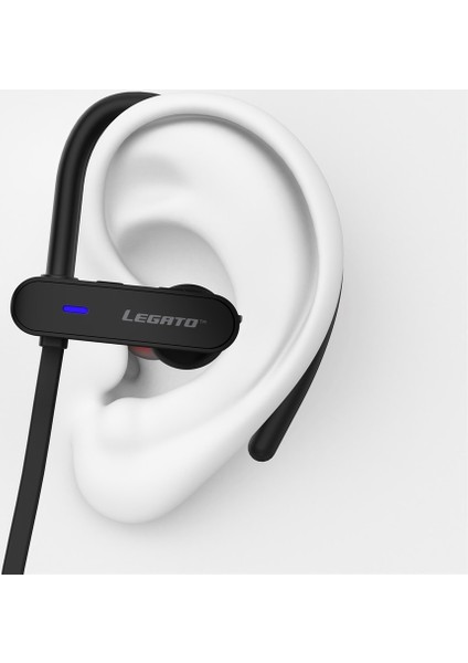 Legato R53E Kablosuz Bluetooth Suya Dayanıklı Spor Kulaklık Black - 000SD22615
