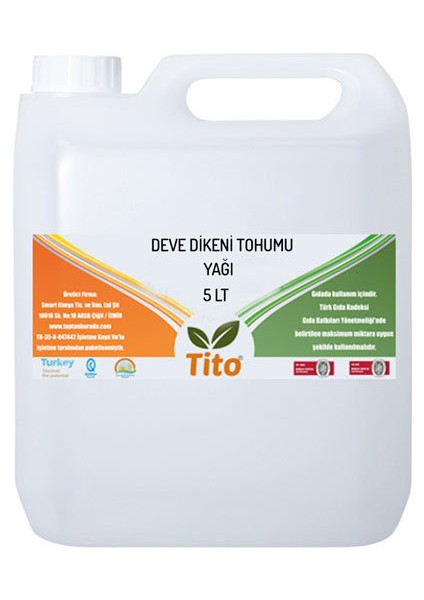 Deve Dikeni Tohumu Yağı Soğuk Sıkım 5 lt