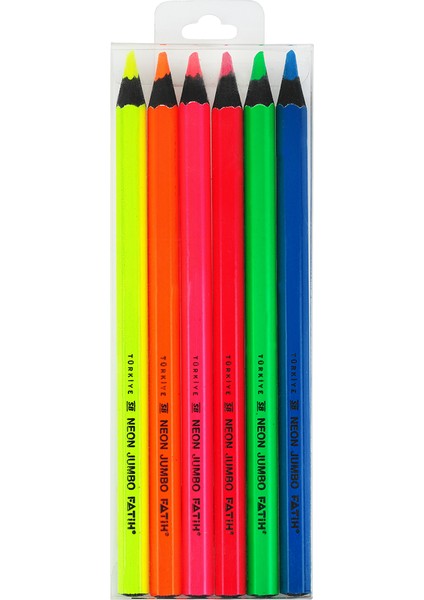 Neon Jumbo Kuruboya 6 Renk Tam Boy (Grafit Çapı:5) fiyatları