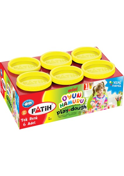 Oyun Hamuru Tek Renk Neon Sarı (6*130=780Gr)