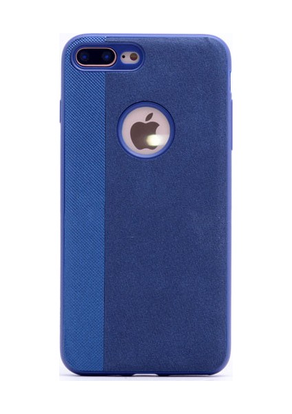 iPhone 8 City Silikon Arka Kapak Lacivert + Temperli Ekran Koruyucu