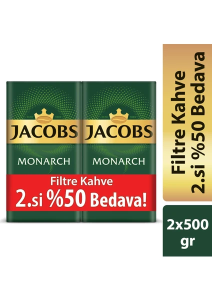 Set 2 Adet Jacobs Monarch Filtre Kahve 500 gr