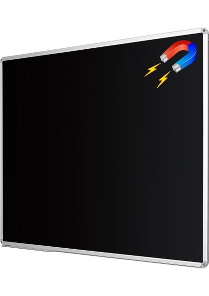 90 Cm X 130 Cm Alüminyum Çerçeve Duvara Monte Manyetik Kara Tahta (Tebeşir Tahtası) modelleri