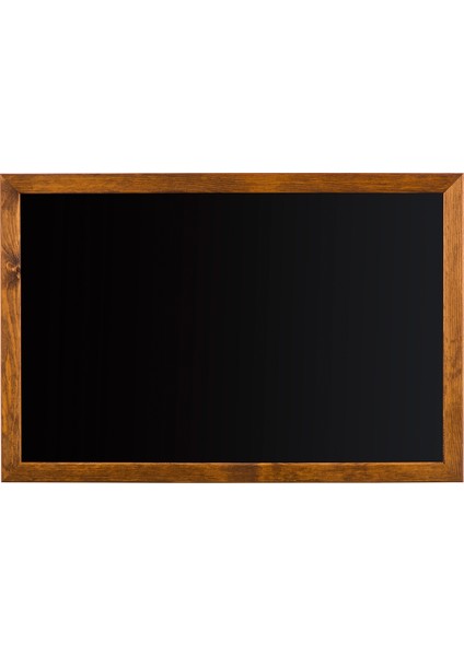100 Cm X 130 Cm Doğal Ahşap Çerçeve Duvara Monte Kara Tahta (Tebeşir Tahtası)