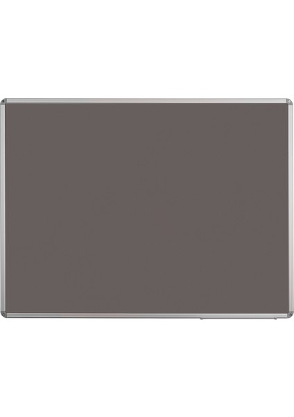60 Cm X 240 Cm Alüminyum Çerçeve Duvara Monte Gri Kumaşlı Pano