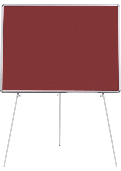 90 Cm X 120 Cm Teleskopik Ayaklı Bordo Kumaşlı Pano