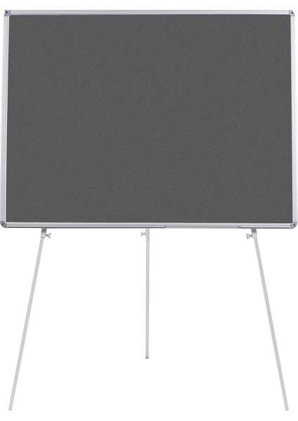 90 Cm X 120 Cm Teleskopik Ayaklı Gri Kumaşlı Pano