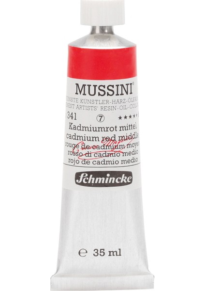 Mussini Yağlı Boya 35ml. Seri 7 N:341 Cadmium Red Middle