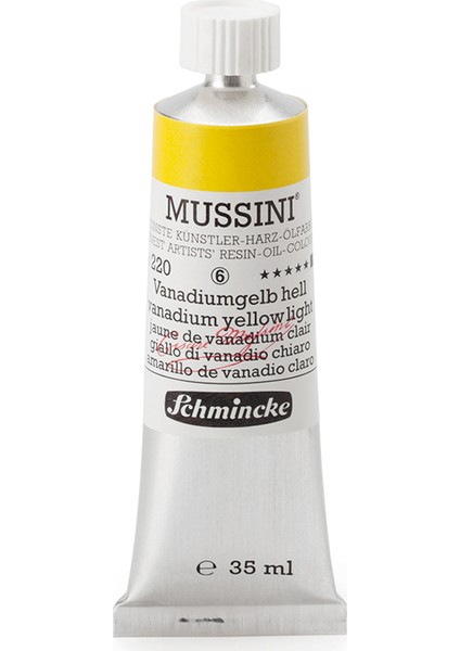 Mussini Yağlı Boya 35ml. Seri 6 N:220 Vanadium Yellow Light