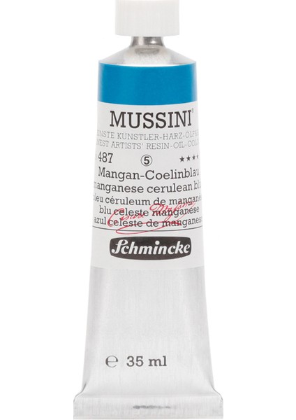 Mussini Yağlı Boya 35ml. Seri 5 N:487 Manganese Cerulean Blue