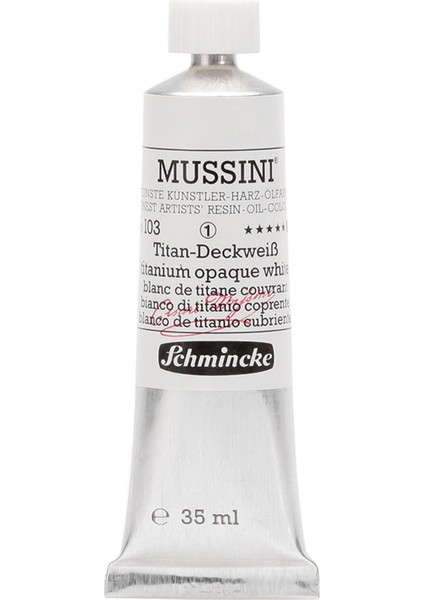 Mussini Yağlı Boya 35ml. Seri 5 N:105 Transparent White