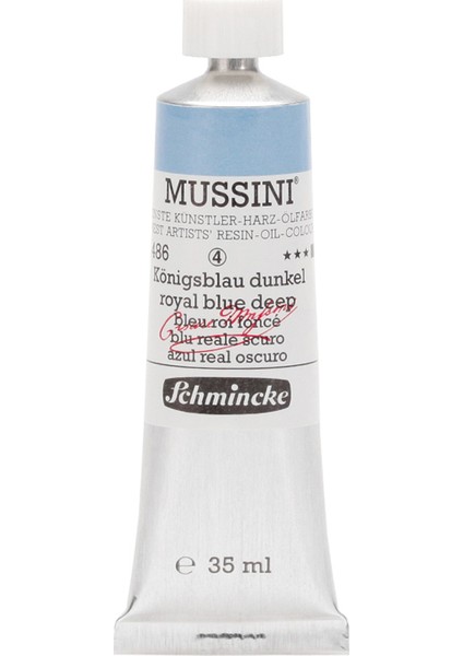 Mussini Yağlı Boya 35ml. Seri 4 N:486 Royal Blue Deep