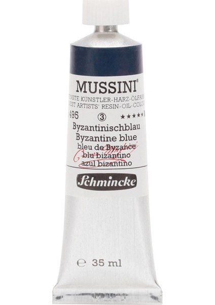 Mussini Yağlı Boya 35ml. Seri 3 N:495 Byzantine Blue