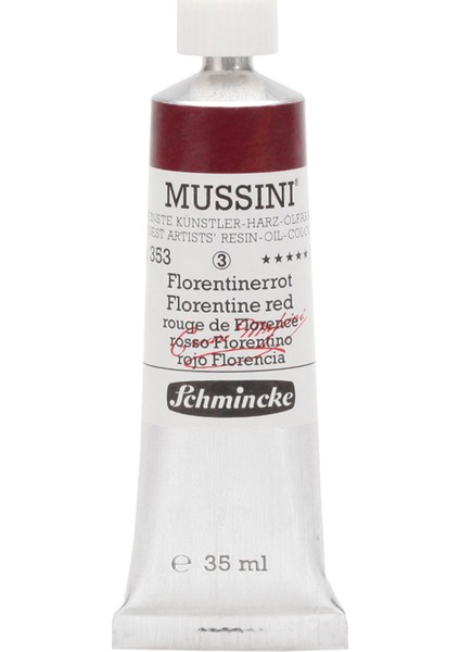 Mussini Yağlı Boya 35ml. Seri 3 N:353 Florentine Red